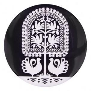 Opakowanie Przypinka duża - leluje kurpiowskie czarne 58 mm