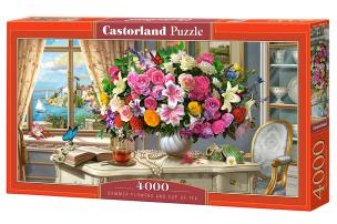 Puzzle 4000 Summer Flowers and Cup of Tea CASTOR. Wydawca: Castorland. Multiszop.pl Opakowanie Puzzle 4000 Summer Flowers and Cup of Tea CASTOR