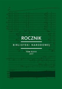 Opakowanie Rocznik Biblioteki Narodowej