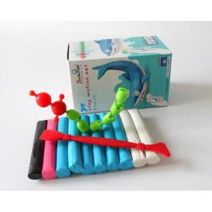 Opakowanie Sprytna plastelina 180g 10 kolorów Rekin