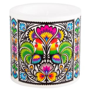 Opakowanie Świeca - koguty wycinanka FOLKSTAR