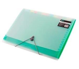 Opakowanie Teczka A4 12 przegródek zielona D.RECT