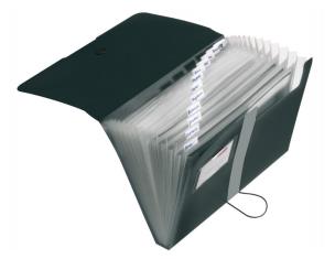 Opakowanie Teczka rozkładana A4 PP 12cz. Czarna