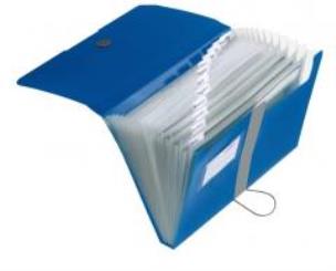 Opakowanie Teczka rozkładana A4 PP 12cz. Niebieska