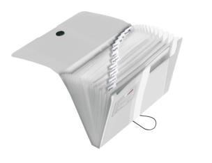 Opakowanie Teczka rozkładana A4 PP 12cz. transp Bezbarwna