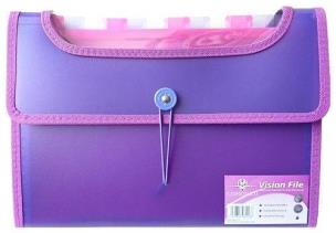 Opakowanie Teczka Visfile A4 z 12 przekładkami Fioletowa