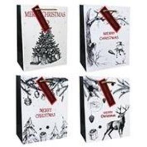 Opakowanie Torba prezentowa 18x23cm Choinka Bałwan (12szt)