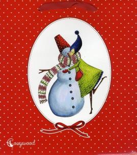 Opakowanie Torebka ozdobna duża Święta Bałwan