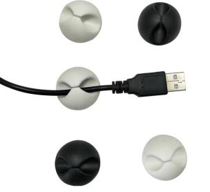 Opakowanie Uchwyt do kabli samoprzylepny biały D.RECT