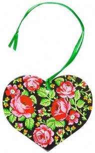 Opakowanie Zawieszka na choinkę - serce góralskie czarne