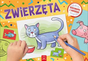 Okładka książki Zwierzęta Kolorowanka z naklejkami