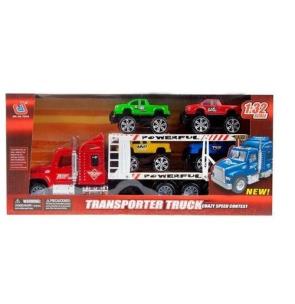 Opakowanie Auto ciężarowe z akcesoriami czerwone