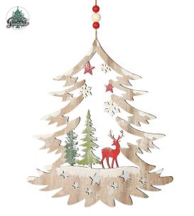 Opakowanie Drewiana ozdoba 28x24 cm