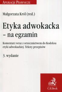 Okładka książki Etyka adwokacka na egzamin