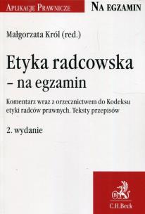 Okładka książki Etyka radcowska na egzamin