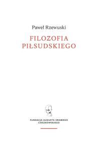Okładka książki Filozofia Piłsudskiego