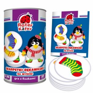 Opakowanie GRA EDUKACYJNA Z FISZKAMI SKARPETKI-RĘKAWICZKI NA WYŚCIGI RK1010-01