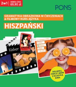 Okładka książki Gramatyka obrazkowa w ćwiczeniach i film Kurs Hiszpański Pak2