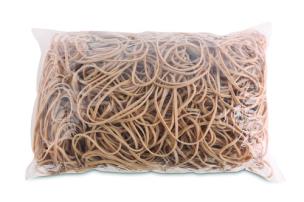 Opakowanie Gumki recepturki średnica 80mm 1000g zgrzewka naturalne Office Produsts