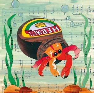 Opakowanie Karnet kwadrat z kopertą Hermite Crab