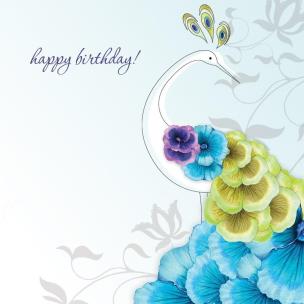 Opakowanie Karnet Swarovski kwadrat CL0204 Urodziny paw