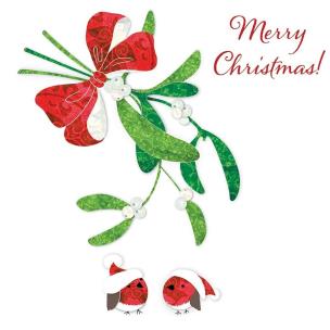 Opakowanie Karnet Swarovski kwadrat CL0611 Święta Jemioła