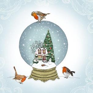 Opakowanie Karnet Swarovski kwadrat CL2310 Święta Domek