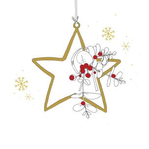 Opakowanie Karnet Swarovski kwadrat CL3211 Święta Gwiazda