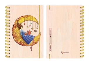 Opakowanie Kołonotatnik ozdobny A6 Księżyc 50 stron linia