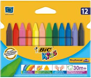 Opakowanie Kredki Plastidecor Triangle 12 kol. blister BIC