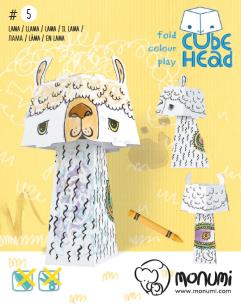 Okładka książki LAMA CUBE HEAD ZŁÓŻ I POKOLORUJ