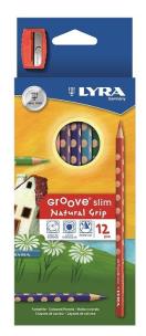 Opakowanie Lyra Kredki Groove slim 12 sztuk + temperówka