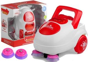 Opakowanie Mały odkurzacz gra świeci zmiotki biało-czerwony