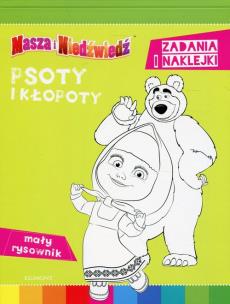 Okładka książki Masza i Niedźwiedz. Psoty i kłopoty. Mały rysownik z naklejk