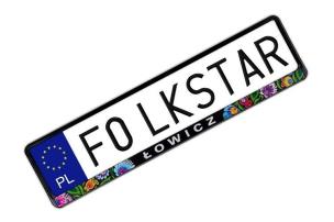 Opakowanie Nakładka na tablicę rejestracyjną - Łowicz czarna