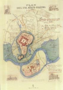 Opakowanie Notes - plan miasta Krakowa