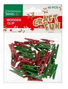 Opakowanie Ozdoba dekoracyjna drewniane spinacze 40szt