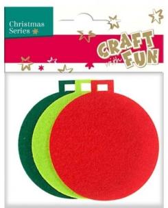 Opakowanie Ozdoba dekoracyjna filc bombka 3el