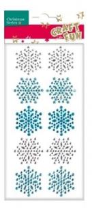 Opakowanie Ozdoba dekoracyjna kryształki śnieżynki 10szt