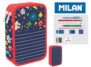 Opakowanie Piórnik MILAN 2-poziomowy z wyposażeniem FLOWERY