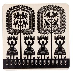 Opakowanie Podkładka drewniana - kurpiowska eko tło FOLKSATR