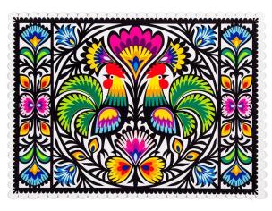 Opakowanie Podkładka filc - mała dwa koguty FOLKSTAR