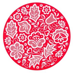 Opakowanie Podkładka pod mysz - kujawska czerwona okrągła