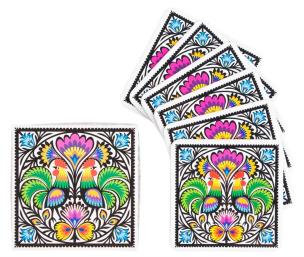 Opakowanie Podkładki korkowe - koguty (6 szt.) FOLKSTAR