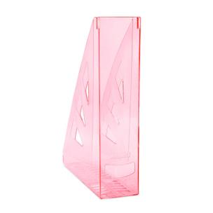 Opakowanie Pojemnik na dokumenty ażurowy A4 transparentny czerwony Office Products