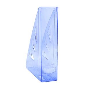 Opakowanie Pojemnik na dokumenty ażurowy A4 transparentny niebieski Office Products