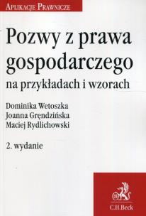 Okładka książki Pozwy z prawa gospodarczego na przykładach i wzorach