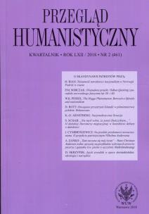 Opakowanie Przegląd Humanistyczny 2018/2