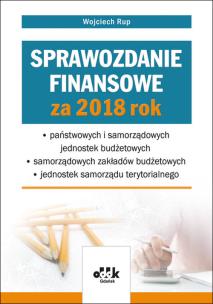 Okładka książki Sprawozdanie finansowe za 2018 rok
