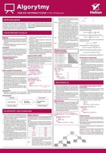 Okładka książki Tablice informatyczne Algorytmy